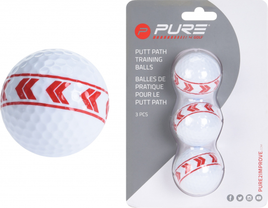 Pure2improve Putt Path Training Balls - 3 stk i gruppen  hos Golfhandelen Ltd (Training balls)